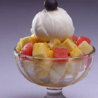 Fruit Salad with ice cream