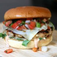 Cheesy Chicken Chipotle Burger