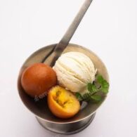 GULABJAMUN WITH ICE CREAM (SINGLE SCOOP)